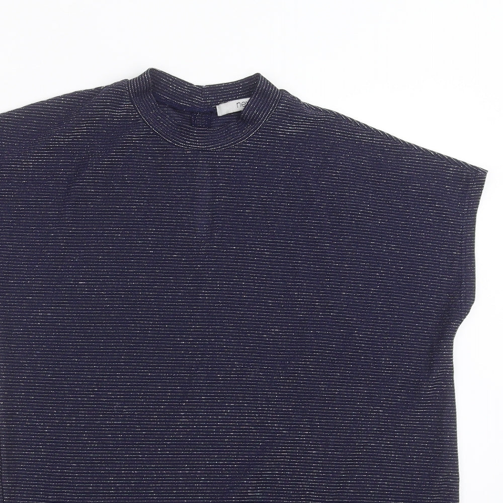 Womens UK Size 8 NEXT Blue Basic Blouse