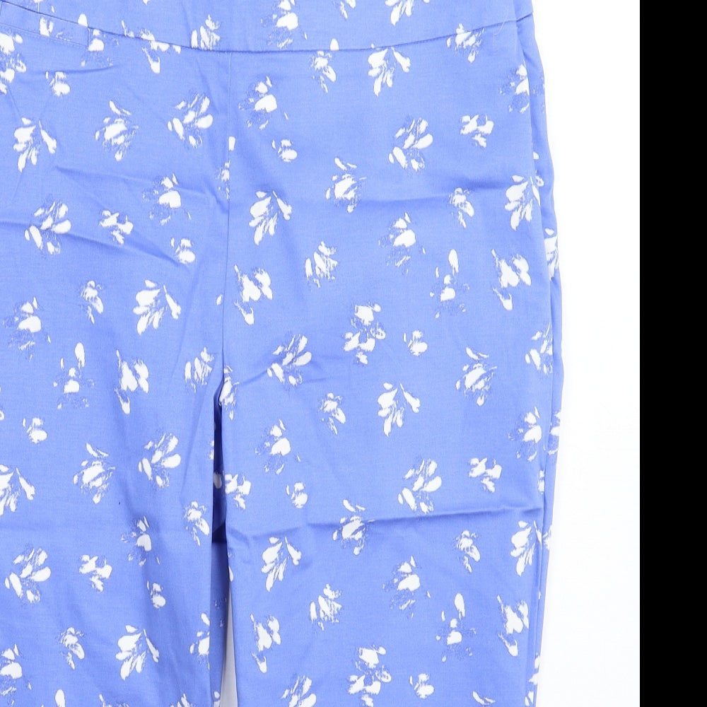Womens UK Size 36 in Preworn Regular Fit Cropped Blue Trousers