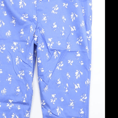 Womens UK Size 36 in Preworn Regular Fit Cropped Blue Trousers