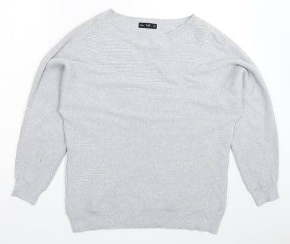 F&F Womens Grey  Knit Pullover Jumper Size 12