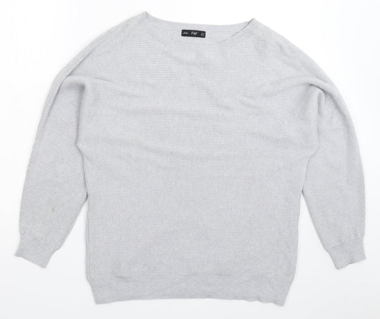 F&F Womens Grey  Knit Pullover Jumper Size 12