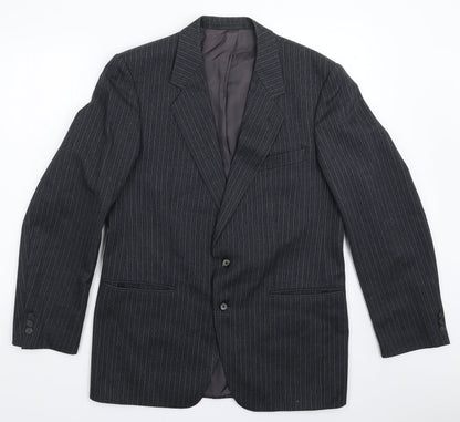 Breuninger Mens Grey Striped  Jacket Suit Jacket Size 40