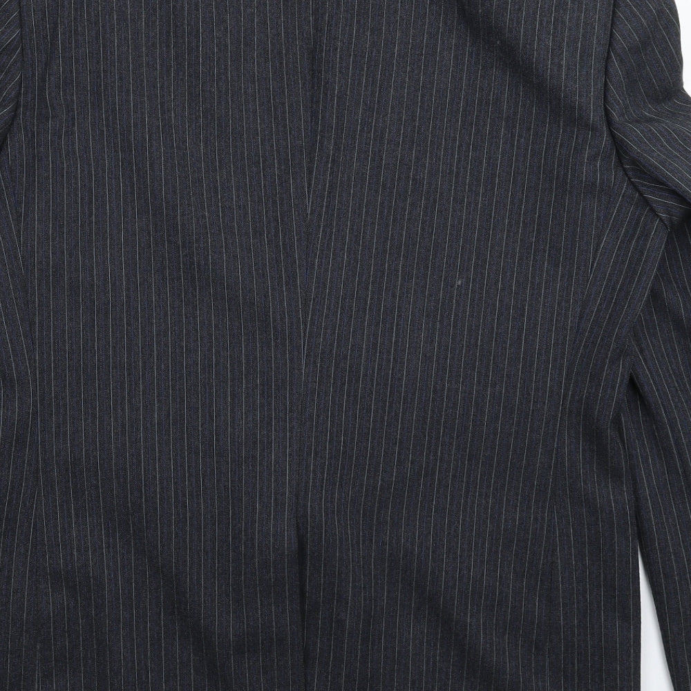 Breuninger Mens Grey Striped  Jacket Suit Jacket Size 40