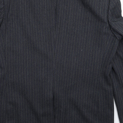 Breuninger Mens Grey Striped  Jacket Suit Jacket Size 40