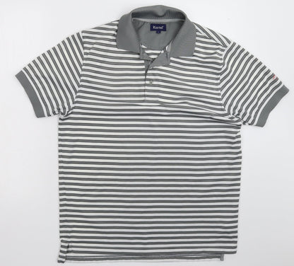 Kartel Mens Multicoloured Striped   Polo Size L