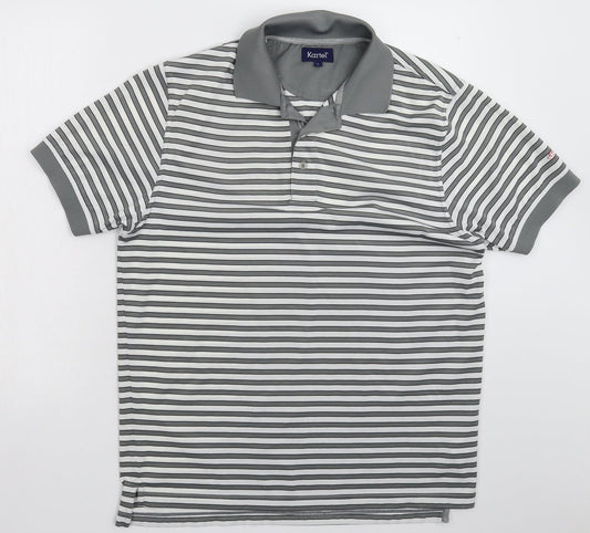 Kartel Mens Multicoloured Striped   Polo Size L