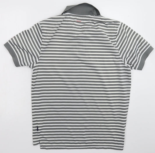 Kartel Mens Multicoloured Striped   Polo Size L