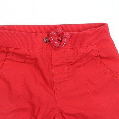 John Lewis Baby Red   Cropped Trousers Size 3-6 Months  - Shorts