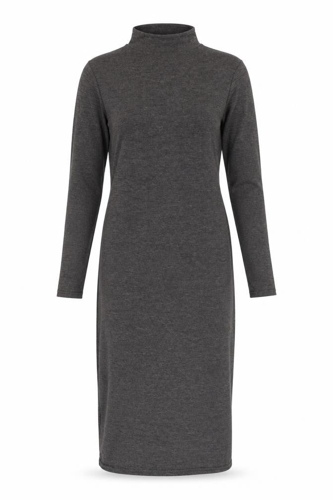 Front view of Aislinn women’s grey t-shirt dress, size S