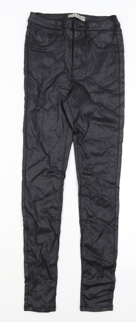 Denim Co Womens Black   Trousers  Size 4 L27 in