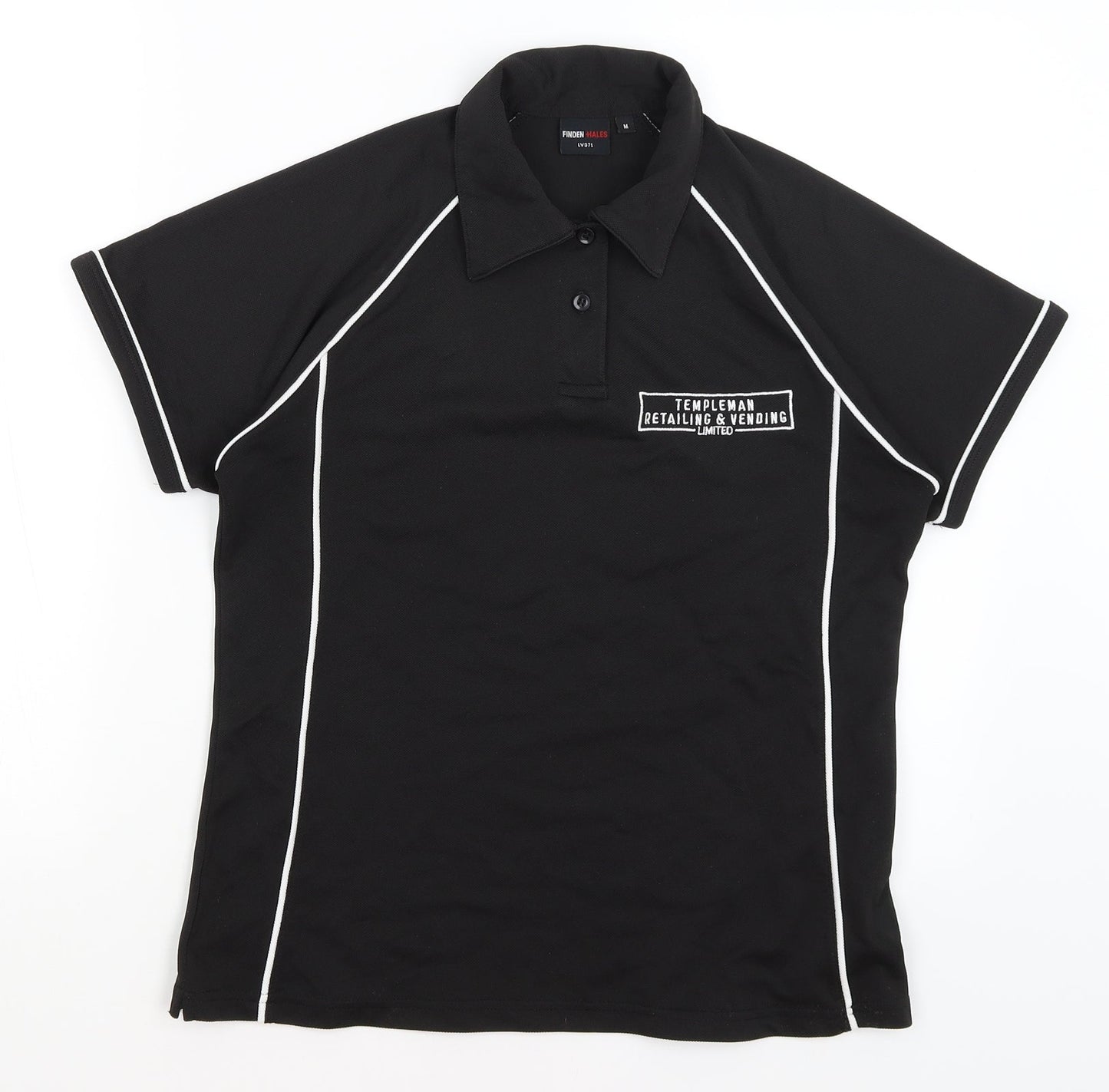 Finden Hales Mens Black    Polo Size M