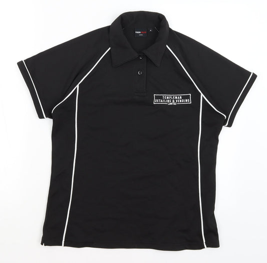 Finden Hales Mens Black    Polo Size M