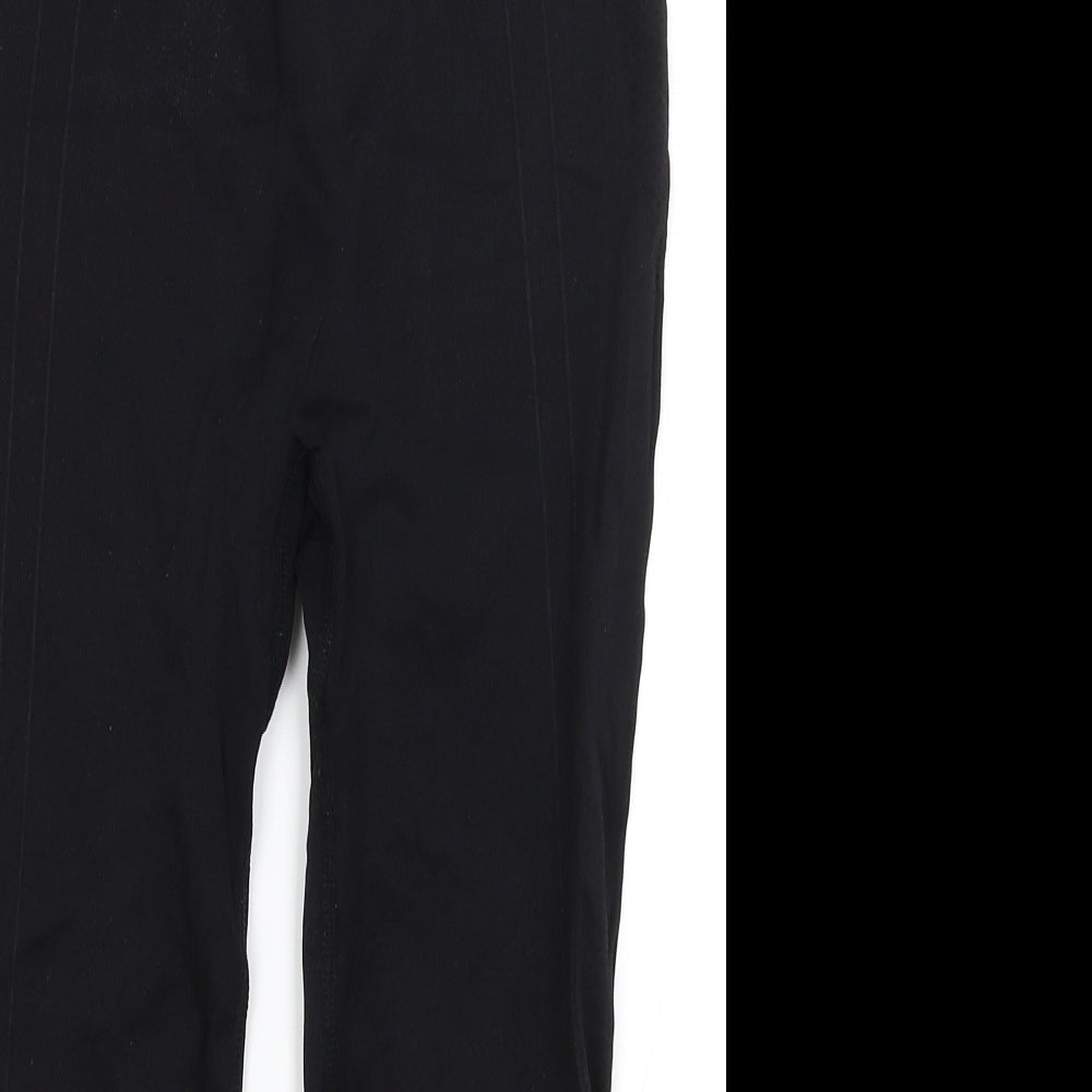 Workout Womens Black   Cropped Leggings Size 10 L19 in