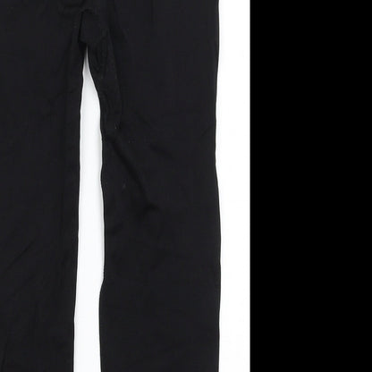 Workout Womens Black   Cropped Leggings Size 10 L19 in