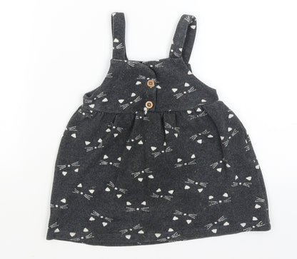 F&F Baby Grey   Fit & Flare  Size 18-24 Months  - Cat Faces
