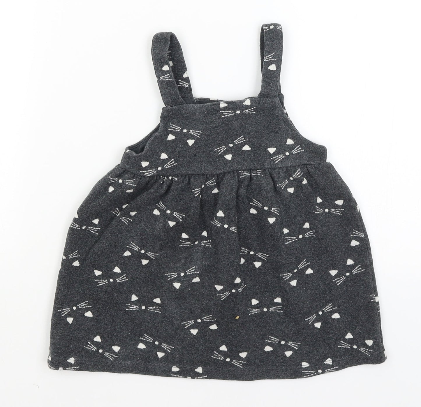 F&F Baby Grey   Fit & Flare  Size 18-24 Months  - Cat Faces