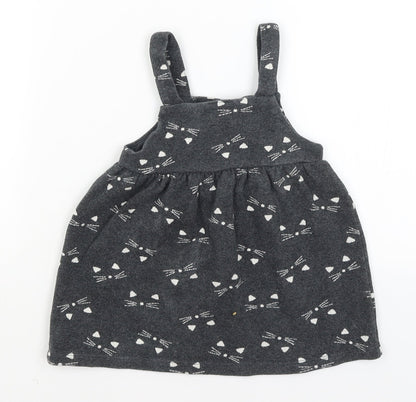 F&F Baby Grey   Fit & Flare  Size 18-24 Months  - Cat Faces