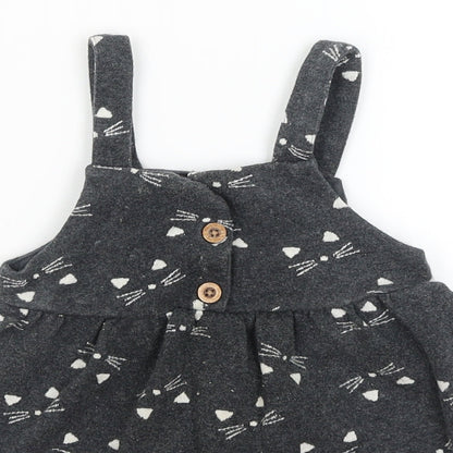 F&F Baby Grey   Fit & Flare  Size 18-24 Months  - Cat Faces