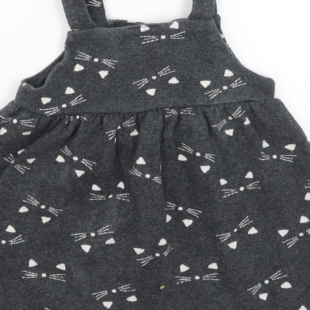 F&F Baby Grey   Fit & Flare  Size 18-24 Months  - Cat Faces