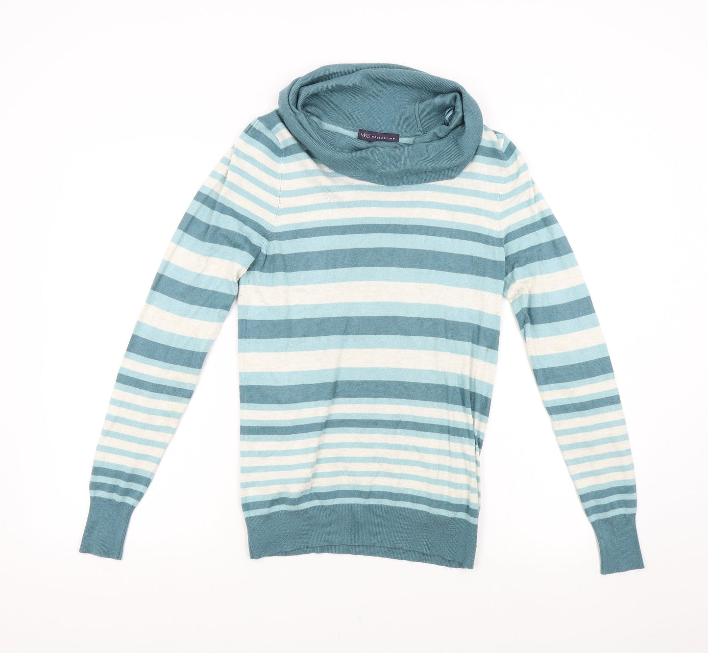 Womens UK Size 10 M&S Green Pullover Jumper