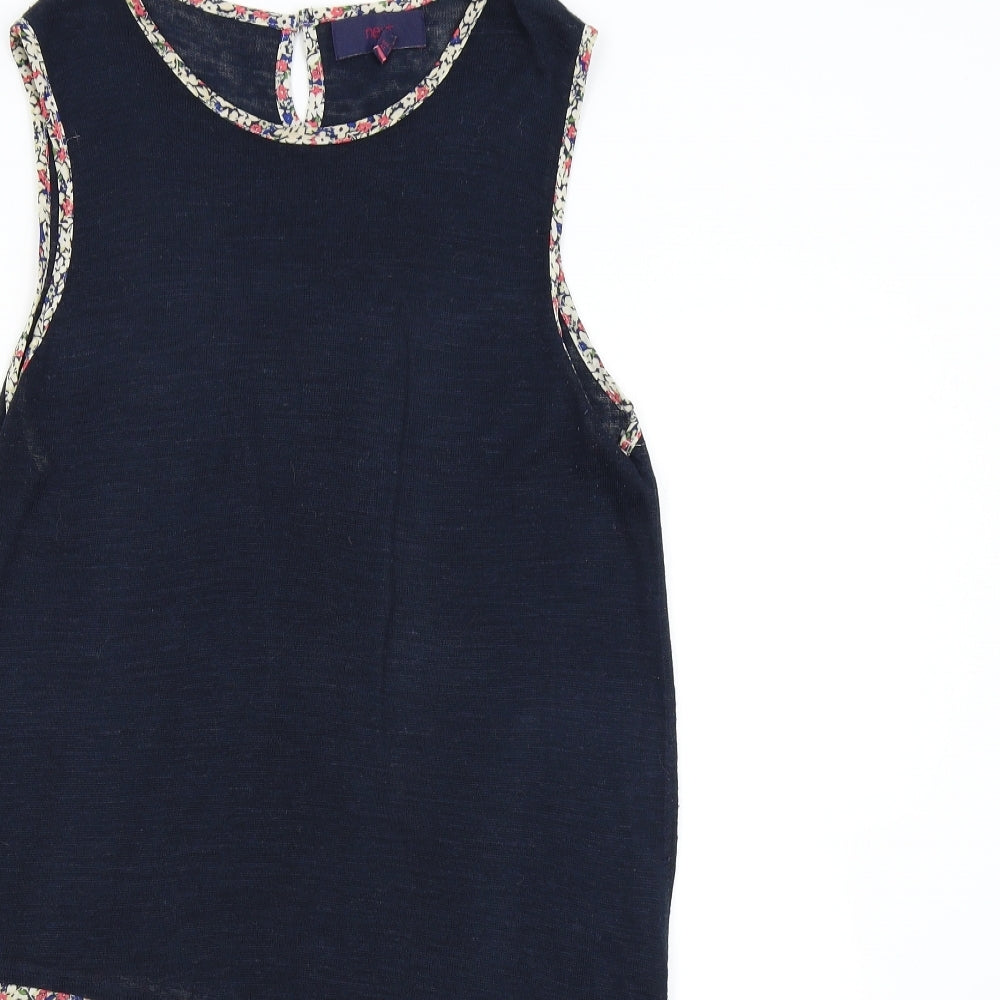 Womens UK Size 12 NEXT Blue Basic Blouse