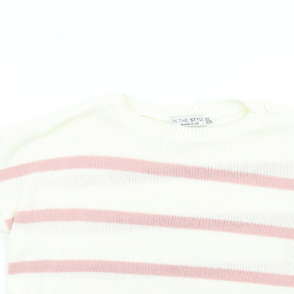 Womens UK Size 8 In the Style Pink Pullover Jumper