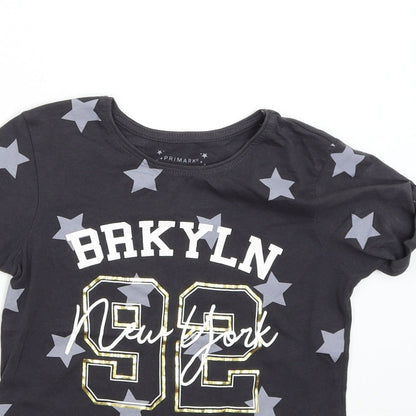 Primark Girls Black   Basic T-Shirt Size 9-10 Years  - Stars NYC