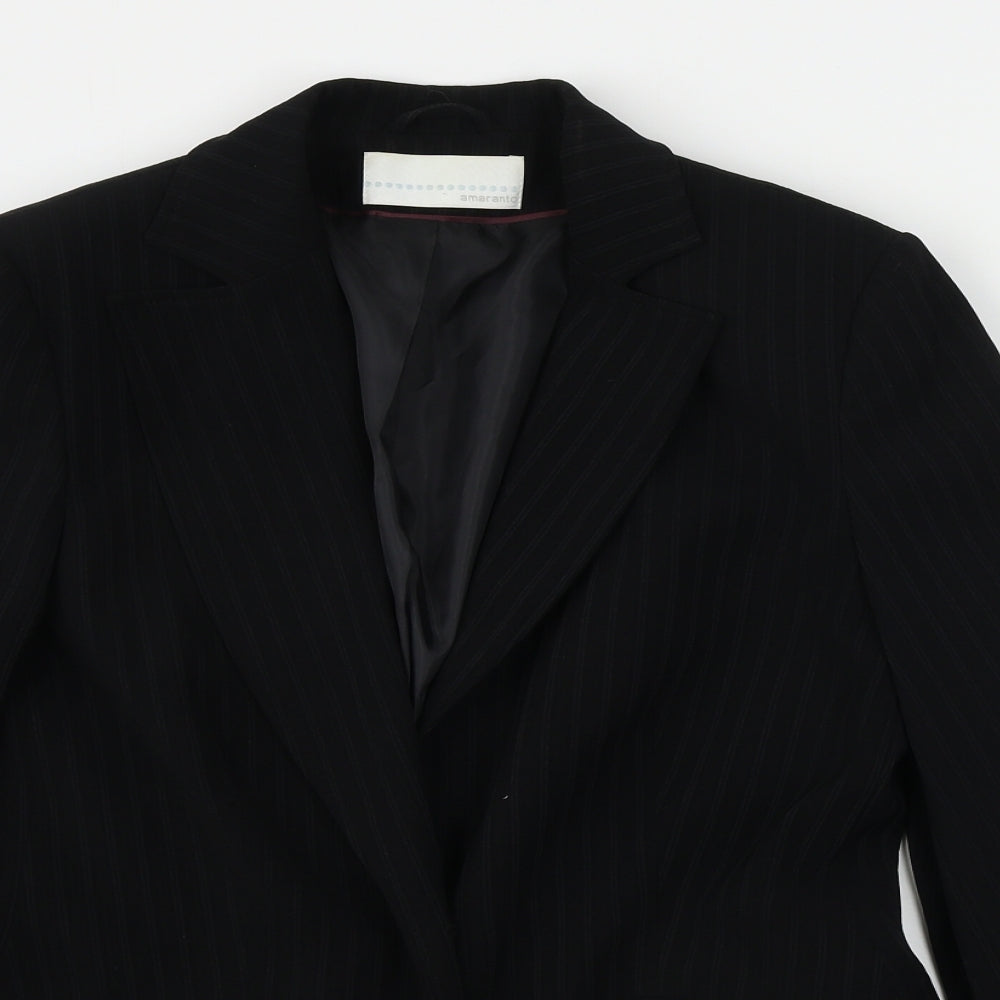 Womens UK Size 12 AMARANTO Regular Black Blazer