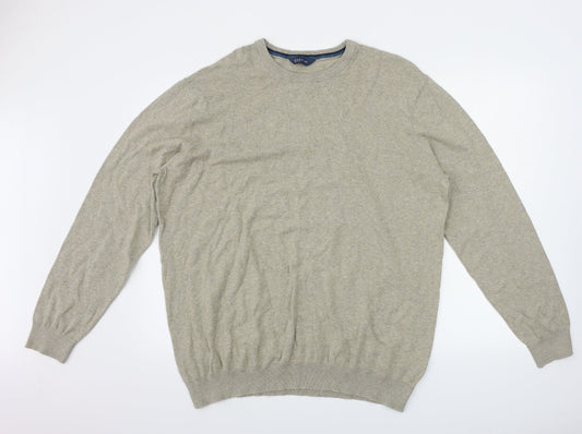 Easy Mens Beige   Pullover Jumper Size 2XL