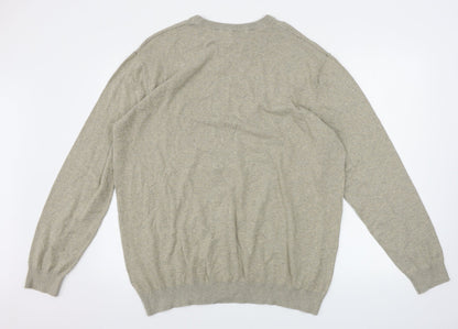 Easy Mens Beige   Pullover Jumper Size 2XL