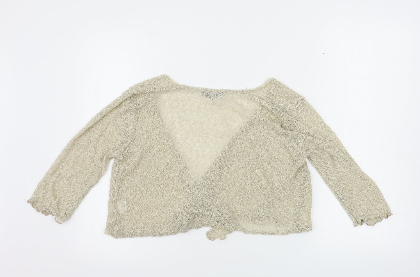 Womens UK Size M Mia Moda Beige Cardigan Jumper