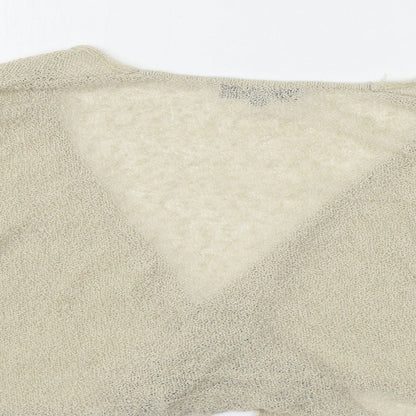 Womens UK Size M Mia Moda Beige Cardigan Jumper