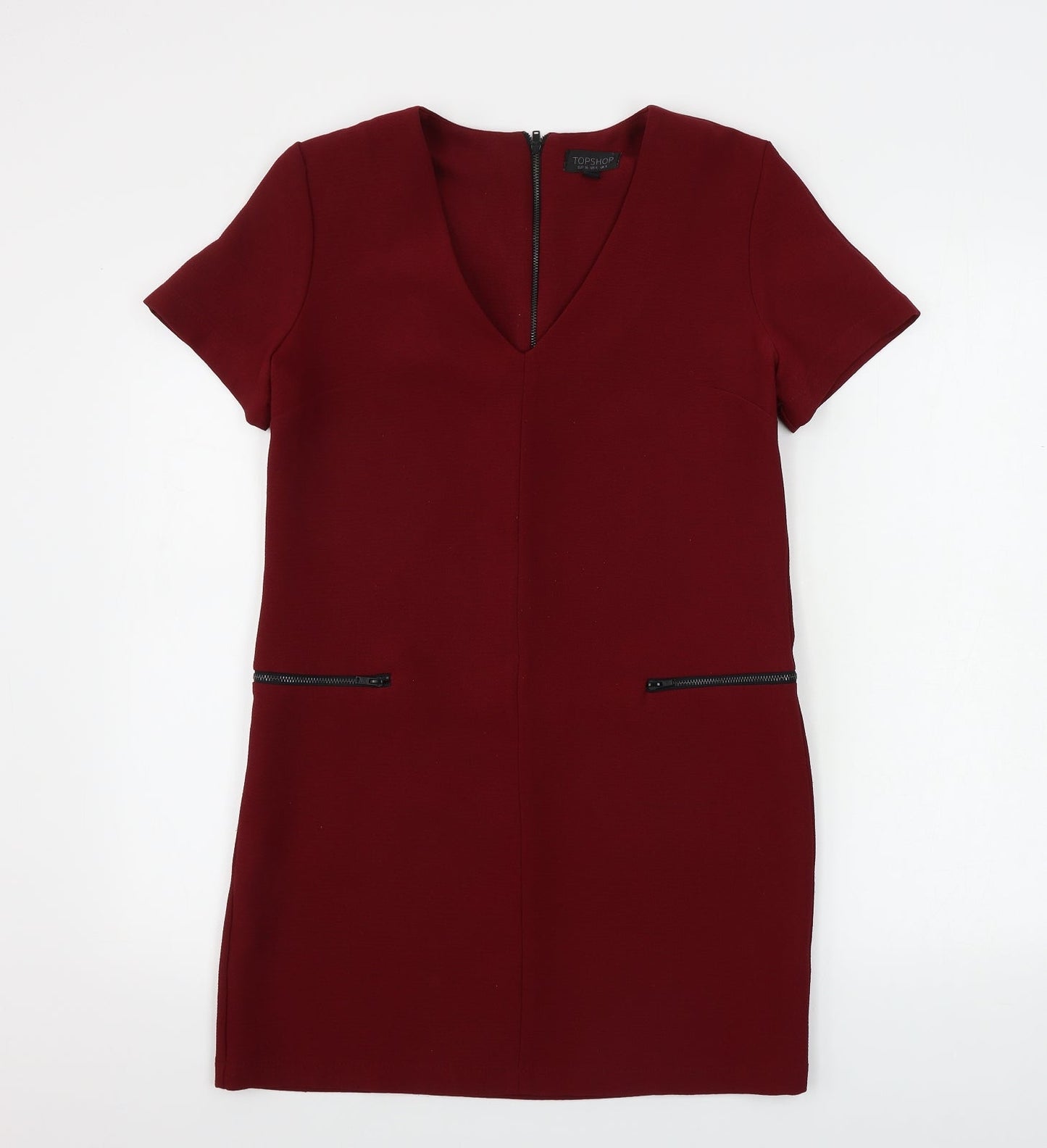 Topshop  Womens Red   A-Line  Size 8