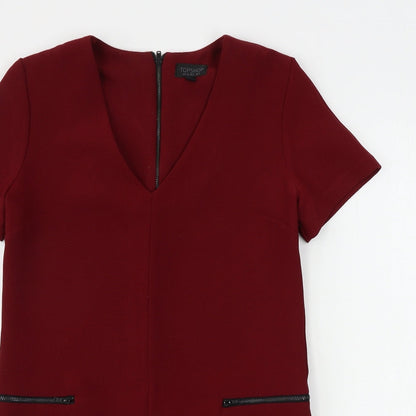 Topshop  Womens Red   A-Line  Size 8