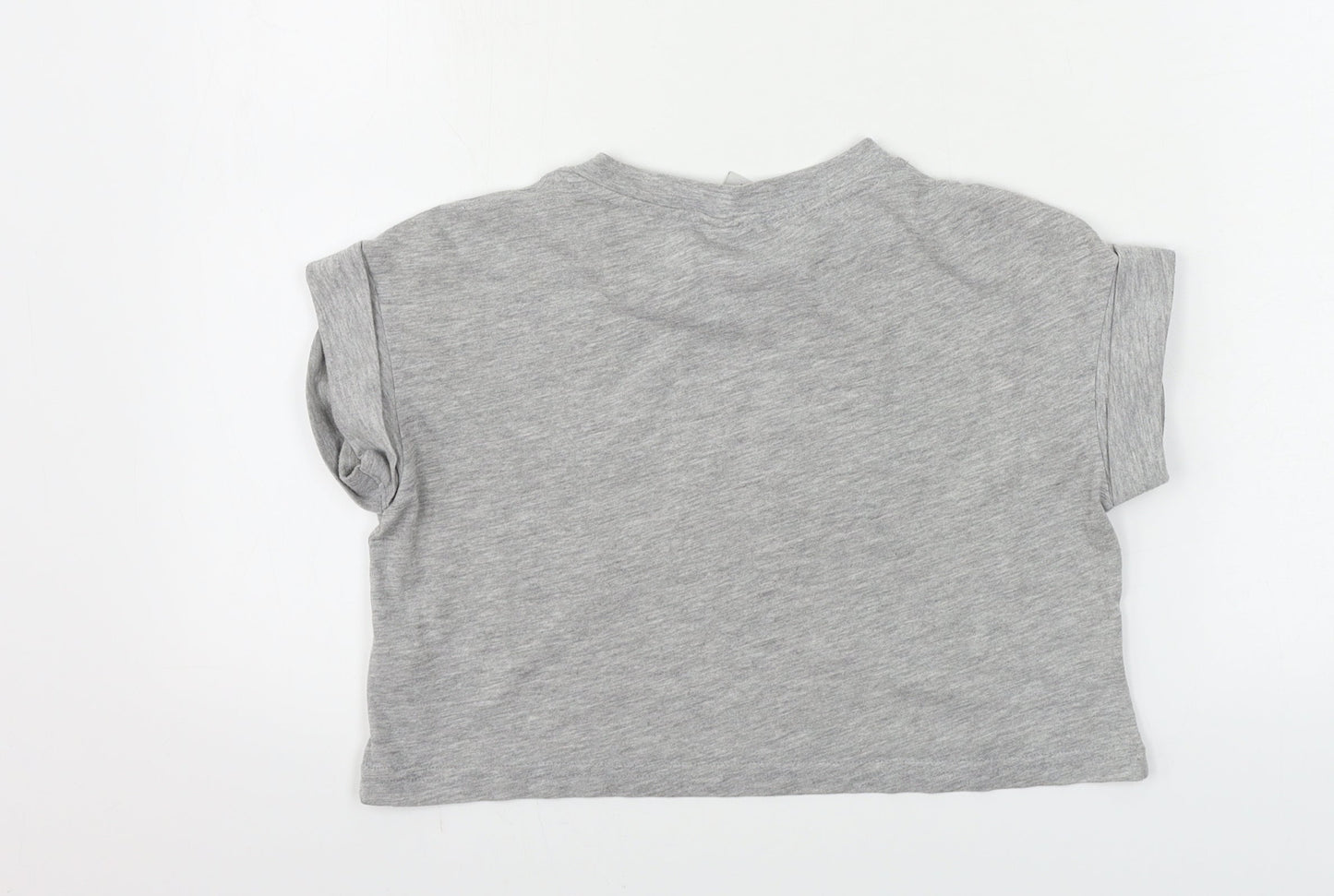 YD Girls Grey   Cropped T-Shirt Size 10-11 Years