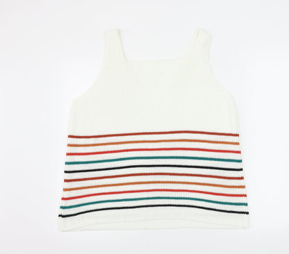 Womens UK Size XL Preworn White Pullover Jumper