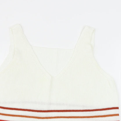 Womens UK Size XL Preworn White Pullover Jumper