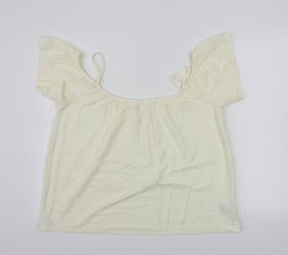 Womens UK Size L H&M Beige Basic Blouse