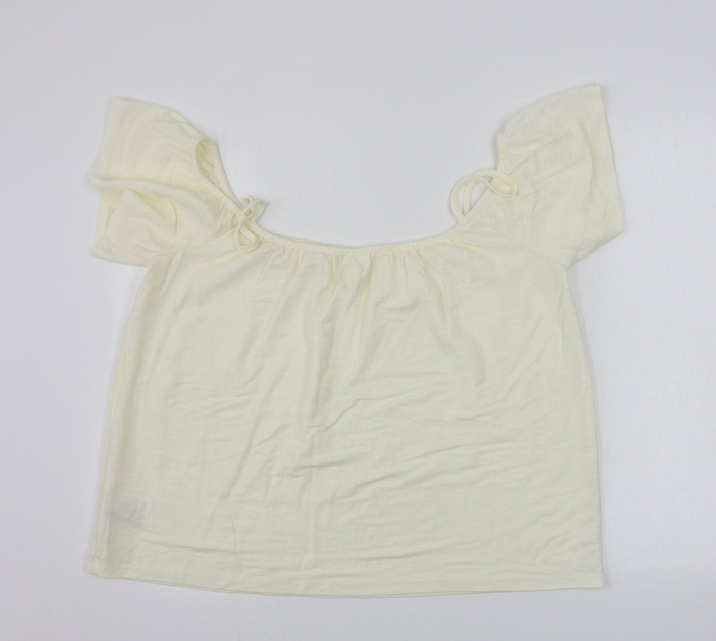 Womens UK Size L H&M Beige Basic Blouse