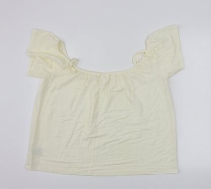 Womens UK Size L H&M Beige Basic Blouse