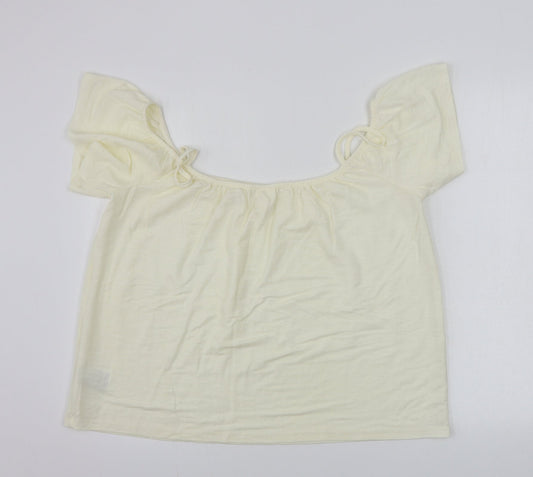 Womens UK Size L H&M Beige Basic Blouse