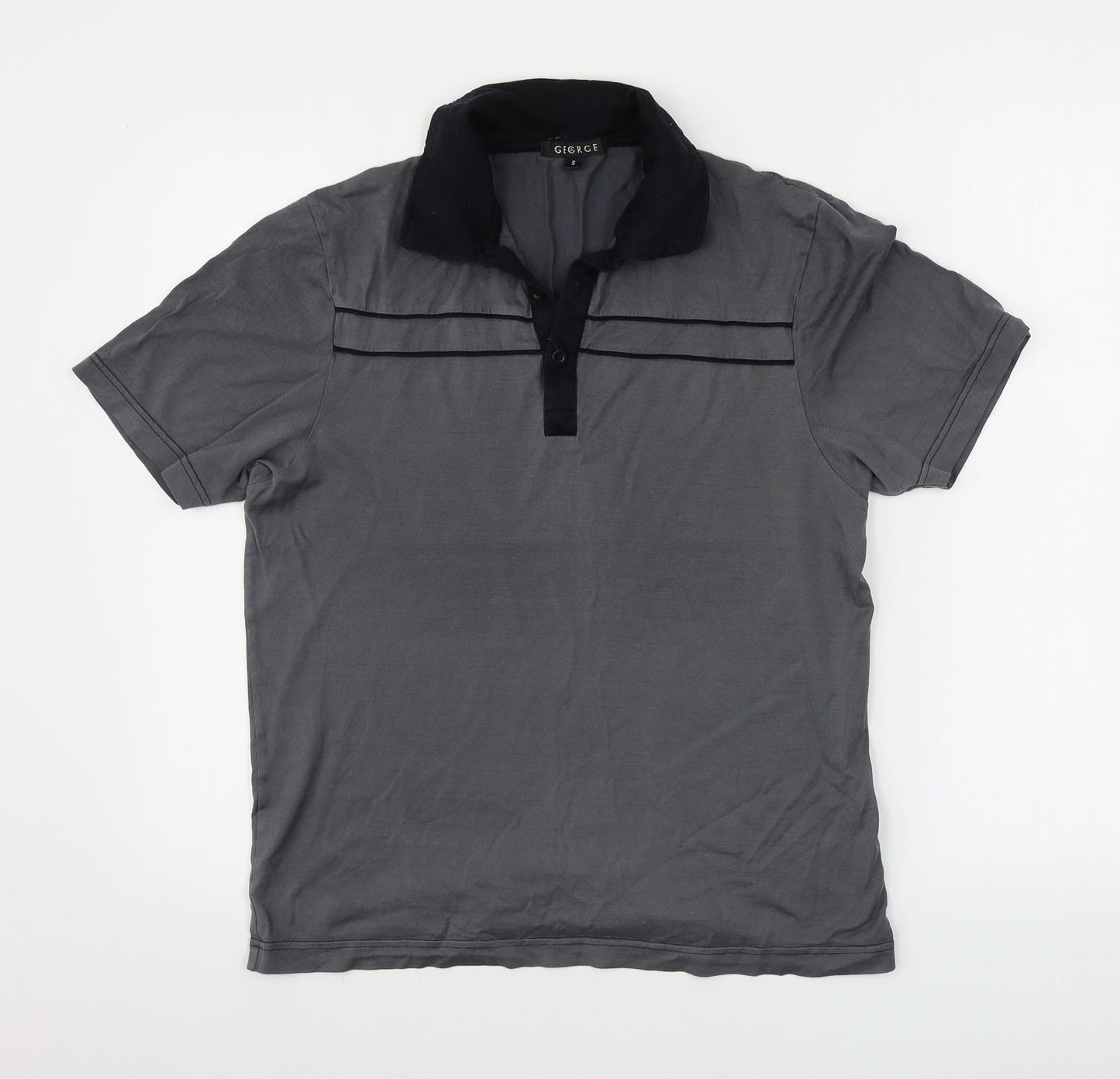 George  Mens Grey    Polo Size S
