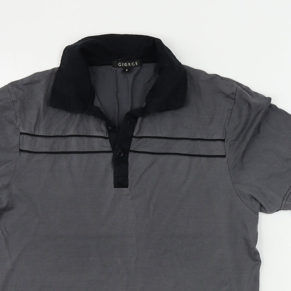George  Mens Grey    Polo Size S