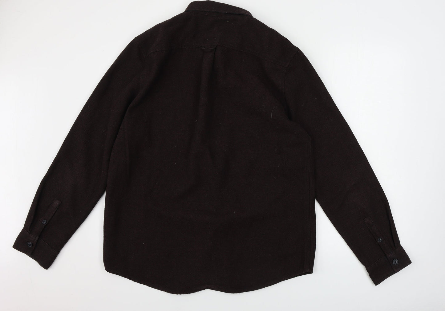 Mens UK Size XL New Look Brown  Button-Up Long Sleeve Casual Shirt