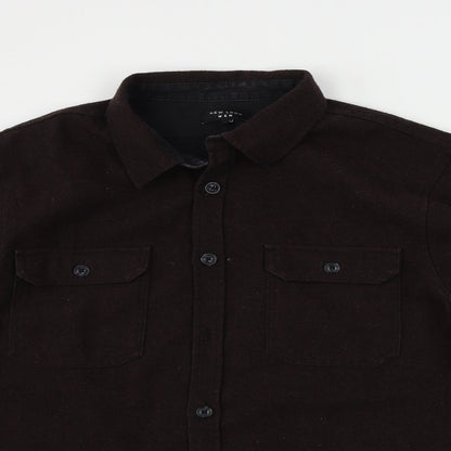 Mens UK Size XL New Look Brown  Button-Up Long Sleeve Casual Shirt