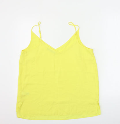 George  Womens Yellow   Basic Blouse Size 14