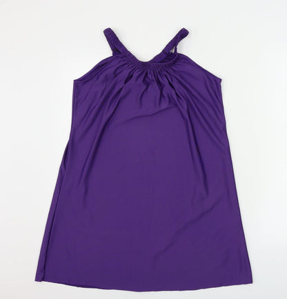 Womens UK Size S Preworn Purple Basic Blouse