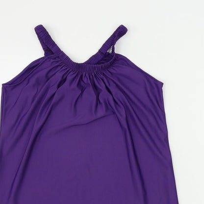 Womens UK Size S Preworn Purple Basic Blouse