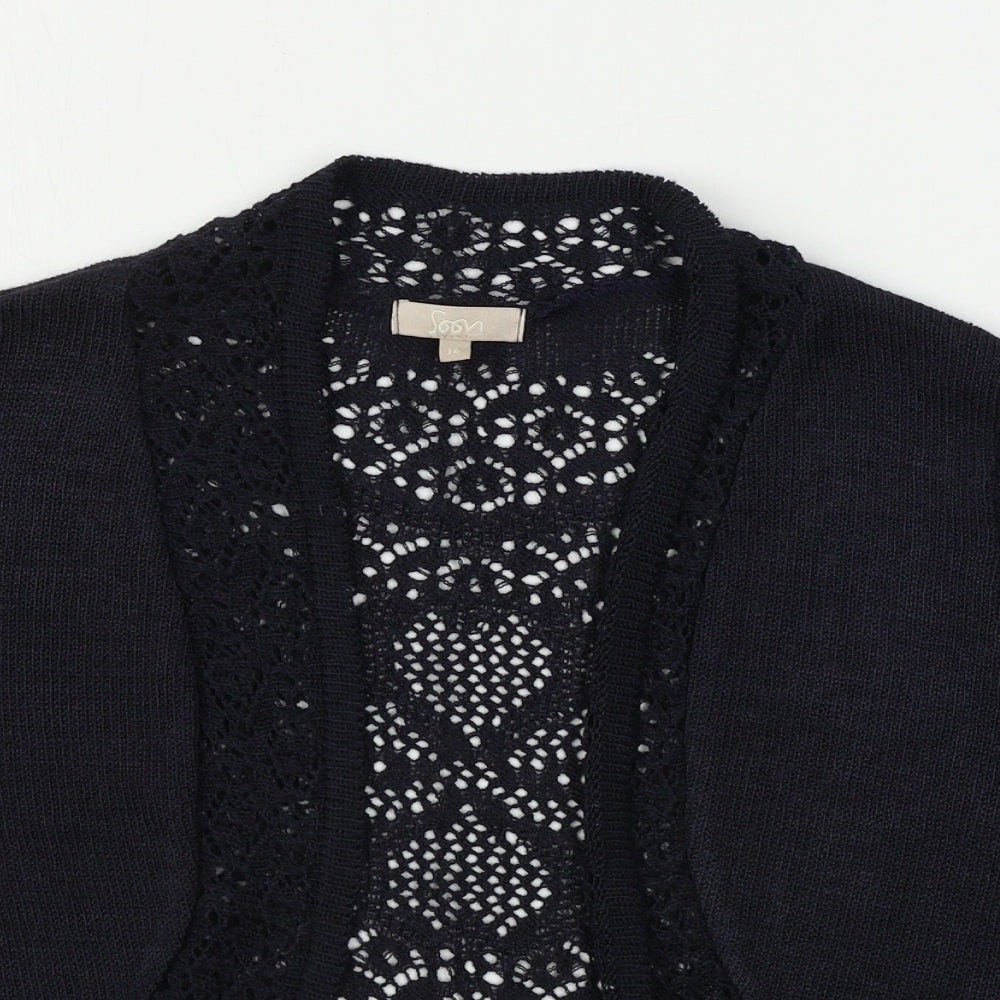 Womens UK Size 16 Soon Black Cardigan Jumper