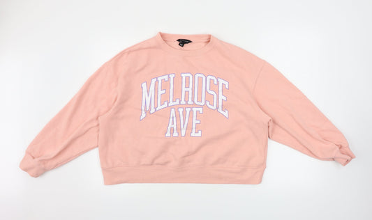 Womens UK Size L New Look Pink Pullover Jumper